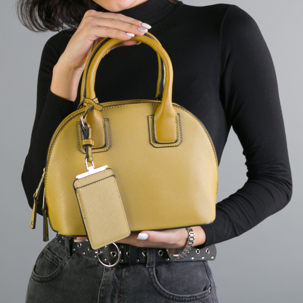 Γυναικεία τσάντα Carpisa Κίτρινο σκούρο οικολογικό δέρμα, 3 - Kalapod.gr